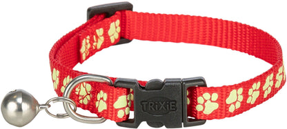 Trixie Halsband Katze fluoreszierend Pfötchen Motiv NEU Katzenhalsband