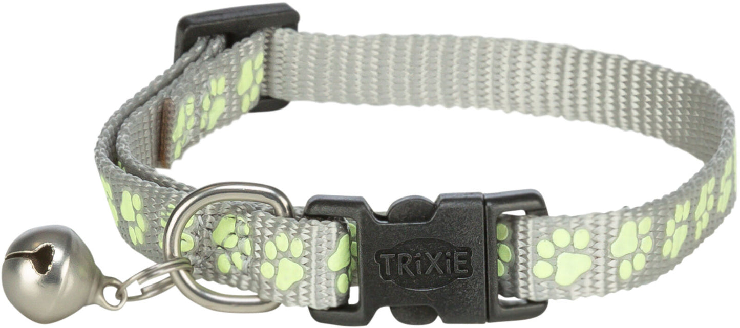 Trixie Halsband Katze fluoreszierend Pfötchen Motiv NEU Katzenhalsband
