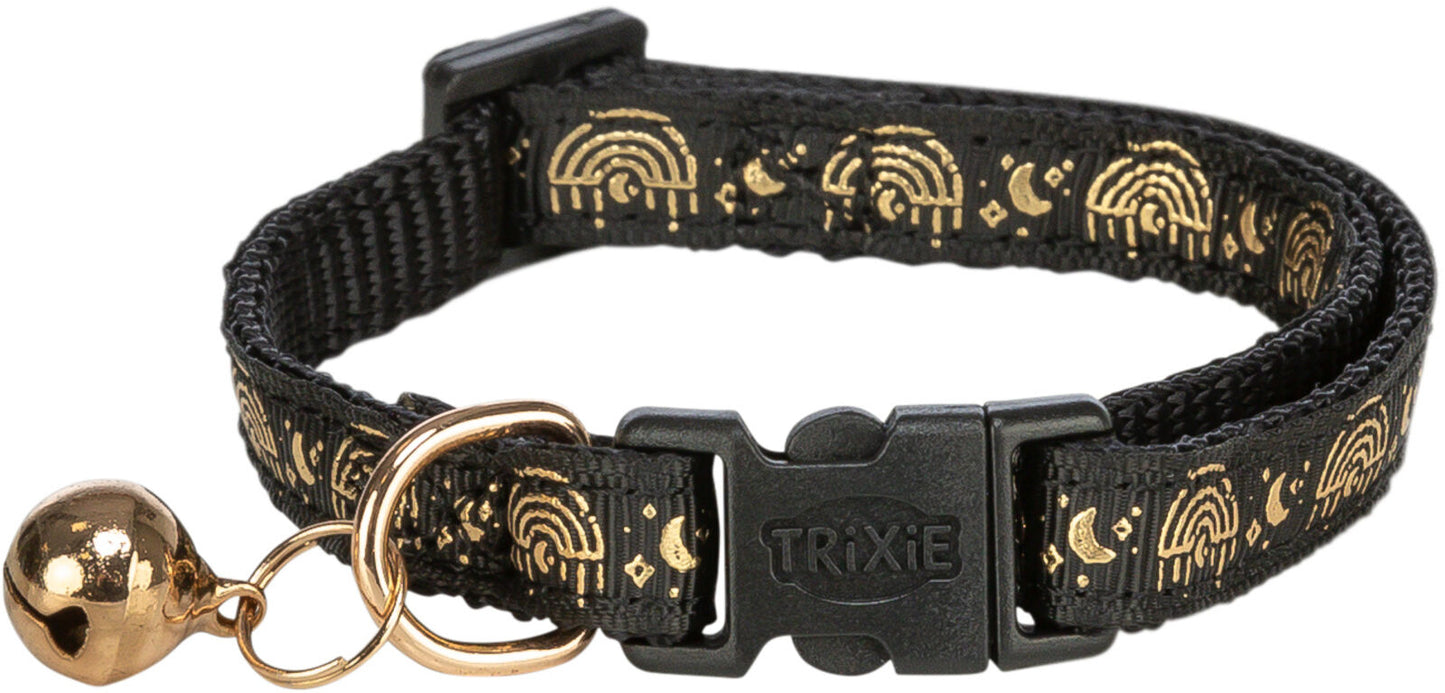 Trixie Halsband Katze mit abnehmbarer Schelle Mond Sonne Motiv Katzenhalsband