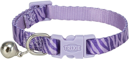Trixie Halsband Katze mit abnehmbarer Schelle Tigerstreifen Motiv Katzenhalsband