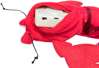 Trixie Katzenspielzeug Zappelhummer 23cm rot/weiß Catnip Katzenminze  USB