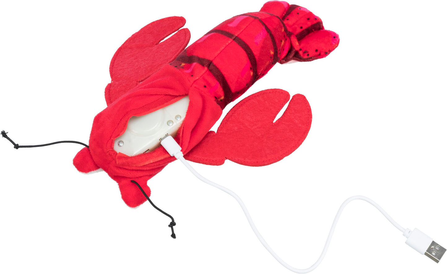 Trixie Katzenspielzeug Zappelhummer 23cm rot/weiß Catnip Katzenminze  USB