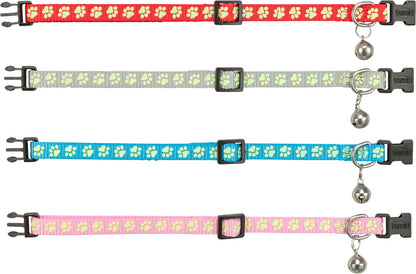 Trixie Halsband Katze fluoreszierend Pfötchen Motiv NEU Katzenhalsband
