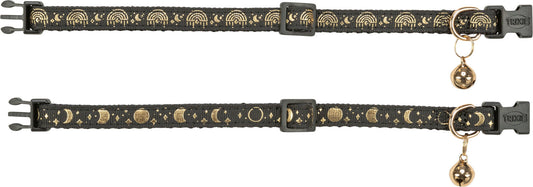 Trixie Halsband Katze mit abnehmbarer Schelle Mond Sonne Motiv Katzenhalsband