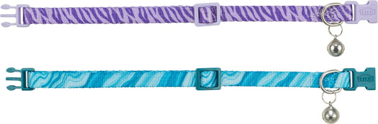 Trixie Halsband Katze mit abnehmbarer Schelle Tigerstreifen Motiv Katzenhalsband