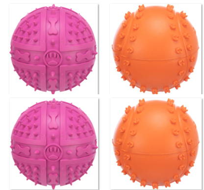 TRIXIE Hundespielzeug Ball Naturgummi mit Stimme Spielball Kauspielzeug Hunde
