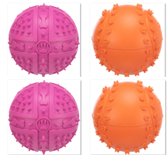 TRIXIE Hundespielzeug Ball Naturgummi mit Stimme Spielball Kauspielzeug Hunde