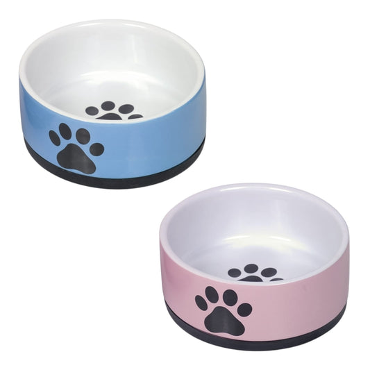 Nobby Keramik Napf Paw blau rosa Hund Katze Fressnapf Futternapf Keramiknapf