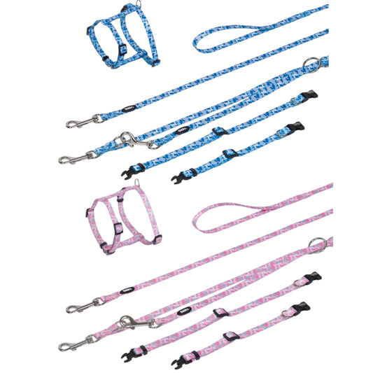 Nobby CAMOUFLAGE Flecktarn Brustgeschirr Leine Halsband für Welpen kleine Hunde