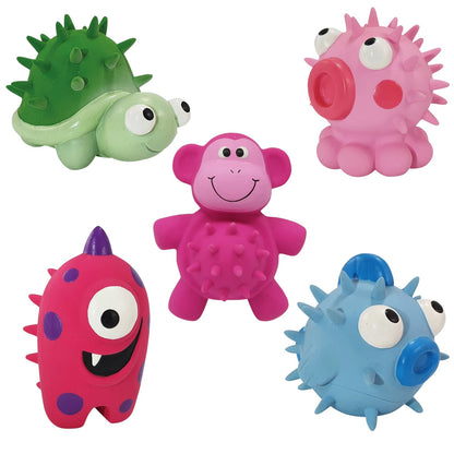Nobby Hundespielzeug Latex Kugelfisch Affe Monster Schildkröte quietschend Hund
